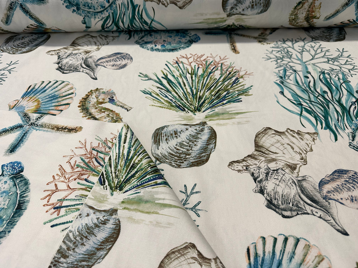 Tessuto arredo in cotone stampato alt. 280 cm.  "Cayo Largo"