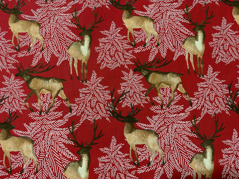 tessuto arredo natalizio in cotone stampato "Sciaves"