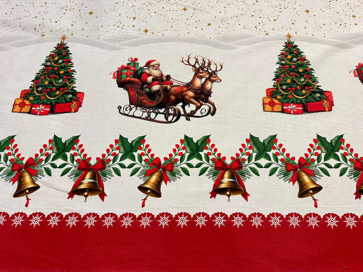 Printed cotton Christmas fabric width 160 cm. "Sugarplum"