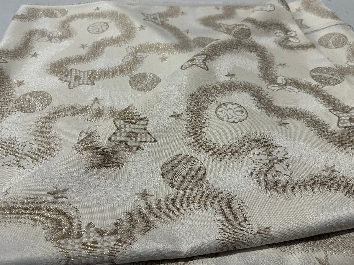 Tessuto arredo jacquard natalizio "Cosmo" lurex