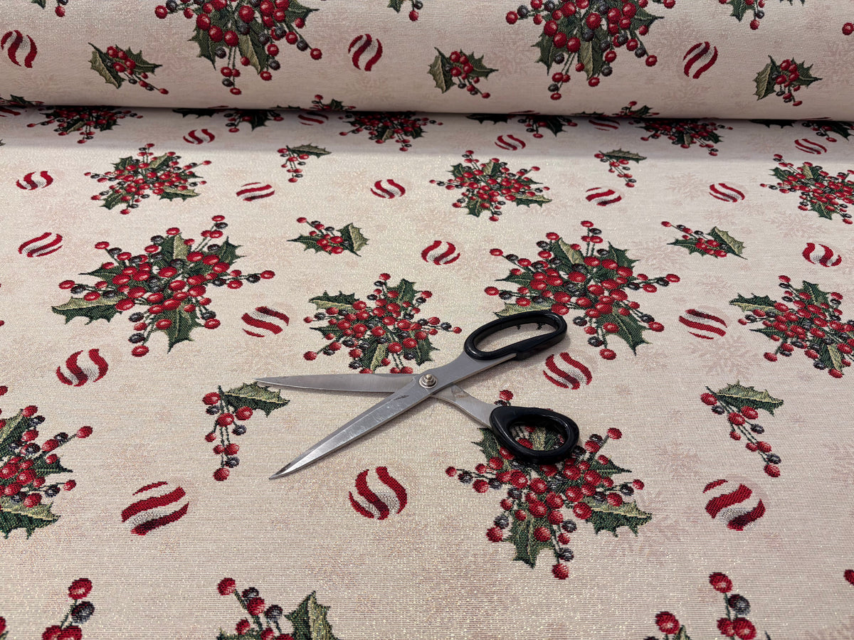 Tessuto Arredo natalizio Gobelin " Visby" lurex