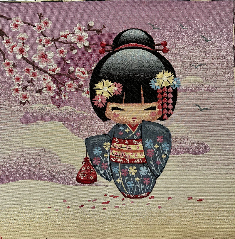 Pannello in gobelin  formato cm.47 x 47  "Geisha"
