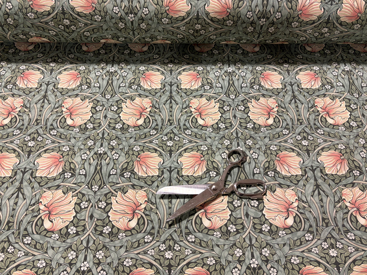 Tessuto arredo in cotone stampato larghezza 280 cm. "Arts & Crafts" Pimpernel