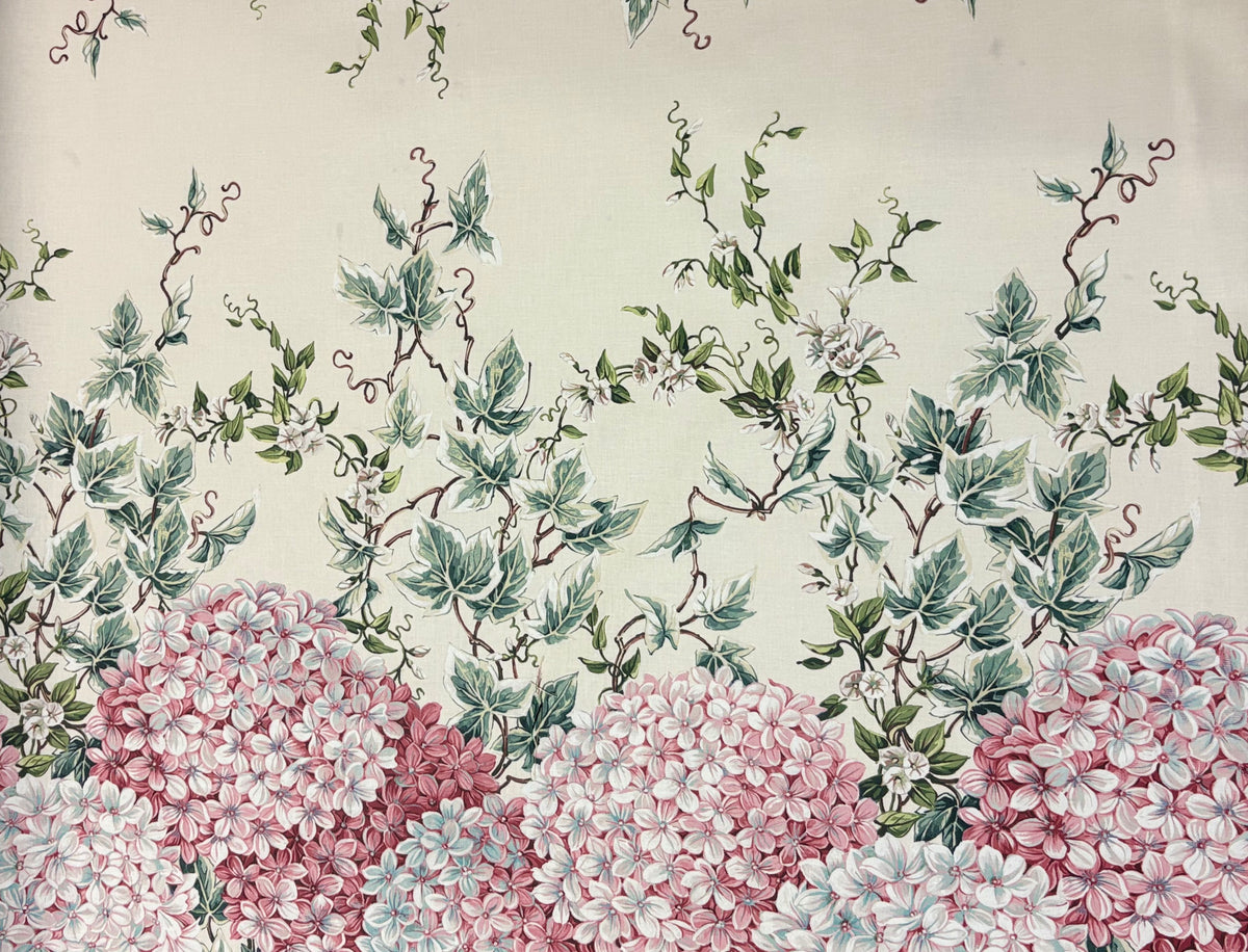 Tessuto resinato antimacchia "Ortensie"