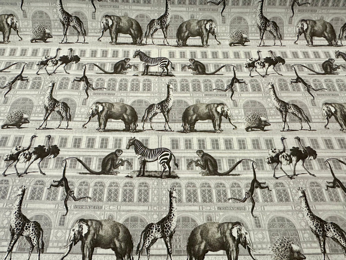 printed cotton furnishing fabric, height 140 cm. "Haussmann"