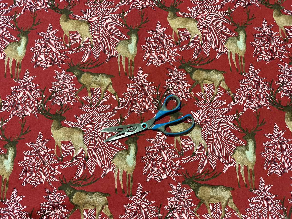 "Sciaves" printed cotton Christmas furnishing fabric