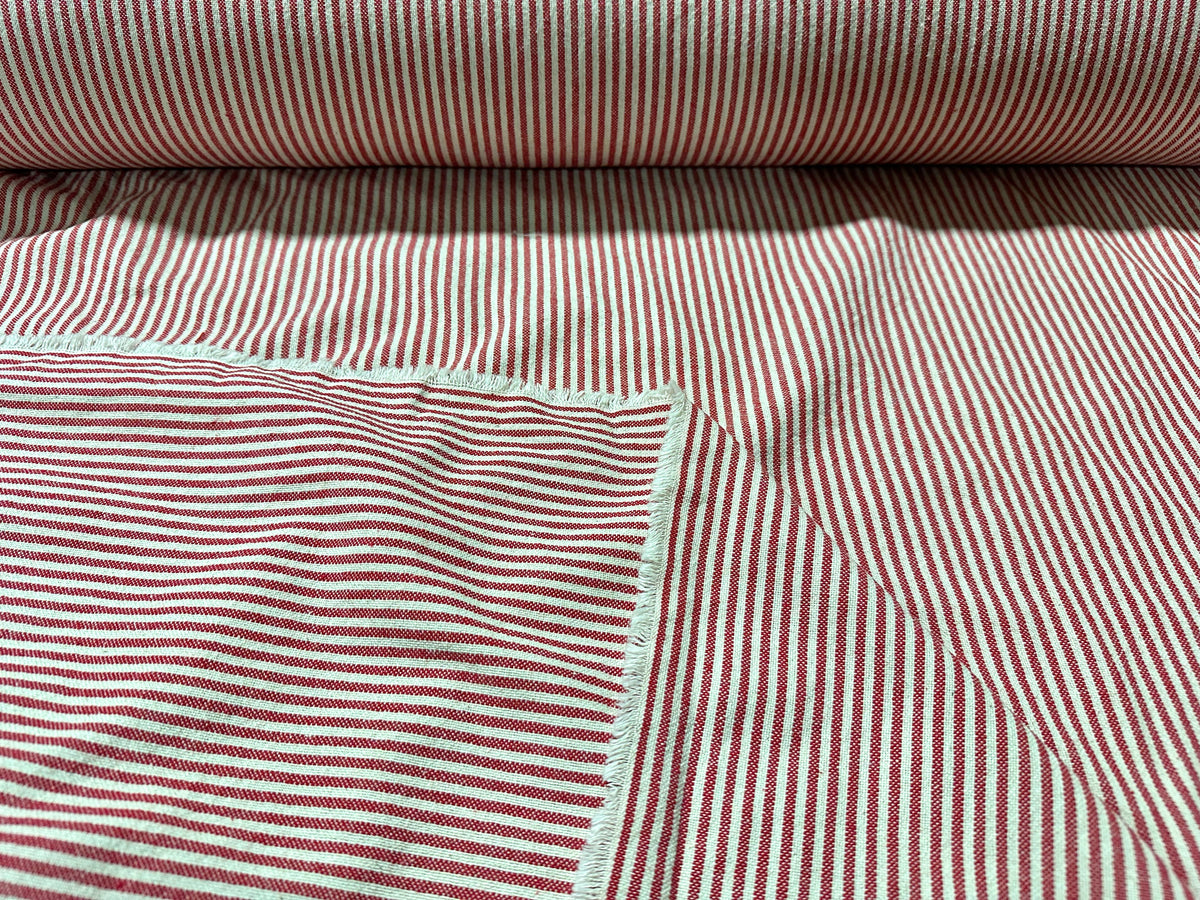 "Simone" red yarn-dyed cotton furnishing fabric