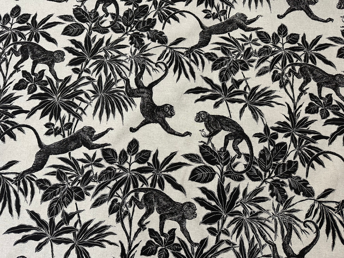 Printed furnishing fabric h. 150 cm. "Sapajou"