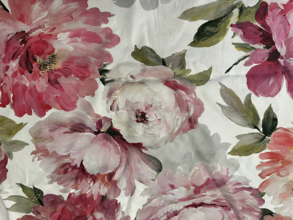 Remnant of "Peony" printed cotton fabric