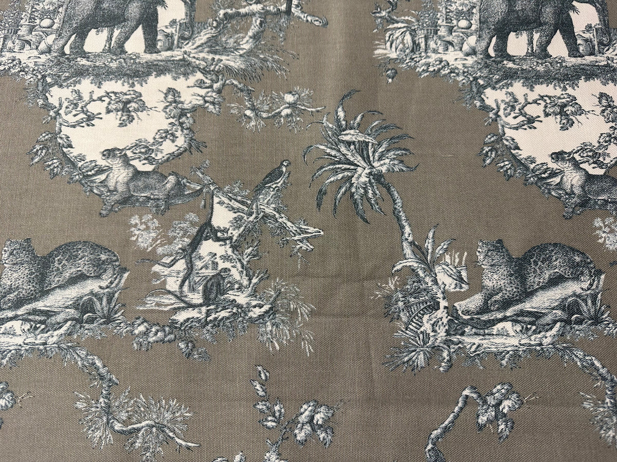 Toile de jouy furnishing fabric "Indienne"