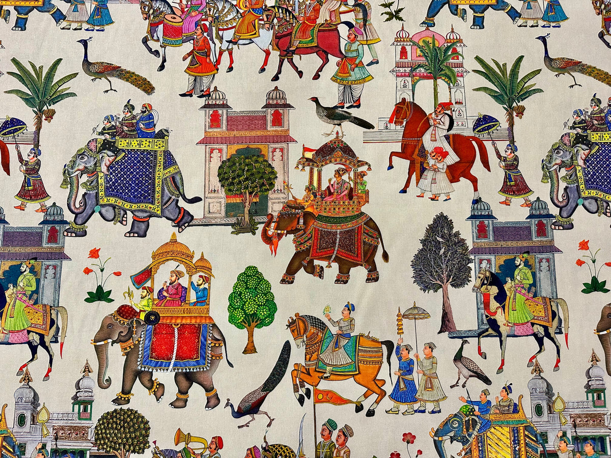 Printed furnishing fabric height. 280 cm. "Bharat"