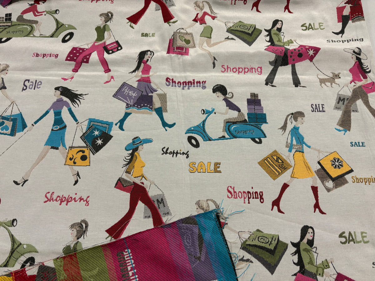scampolo tessuto jacquard "shopping"