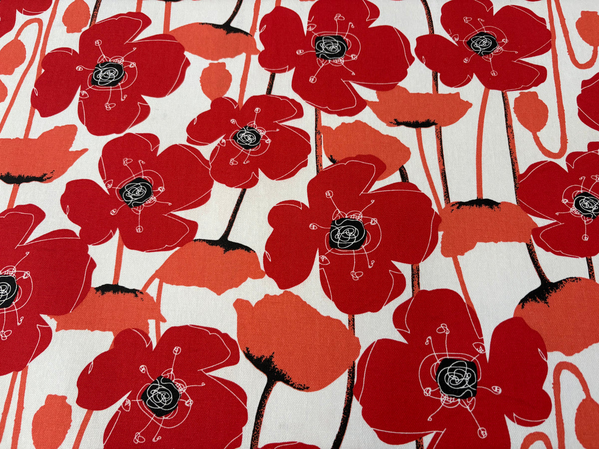 tessuto in cotone resinato antimacchia " Poppy"