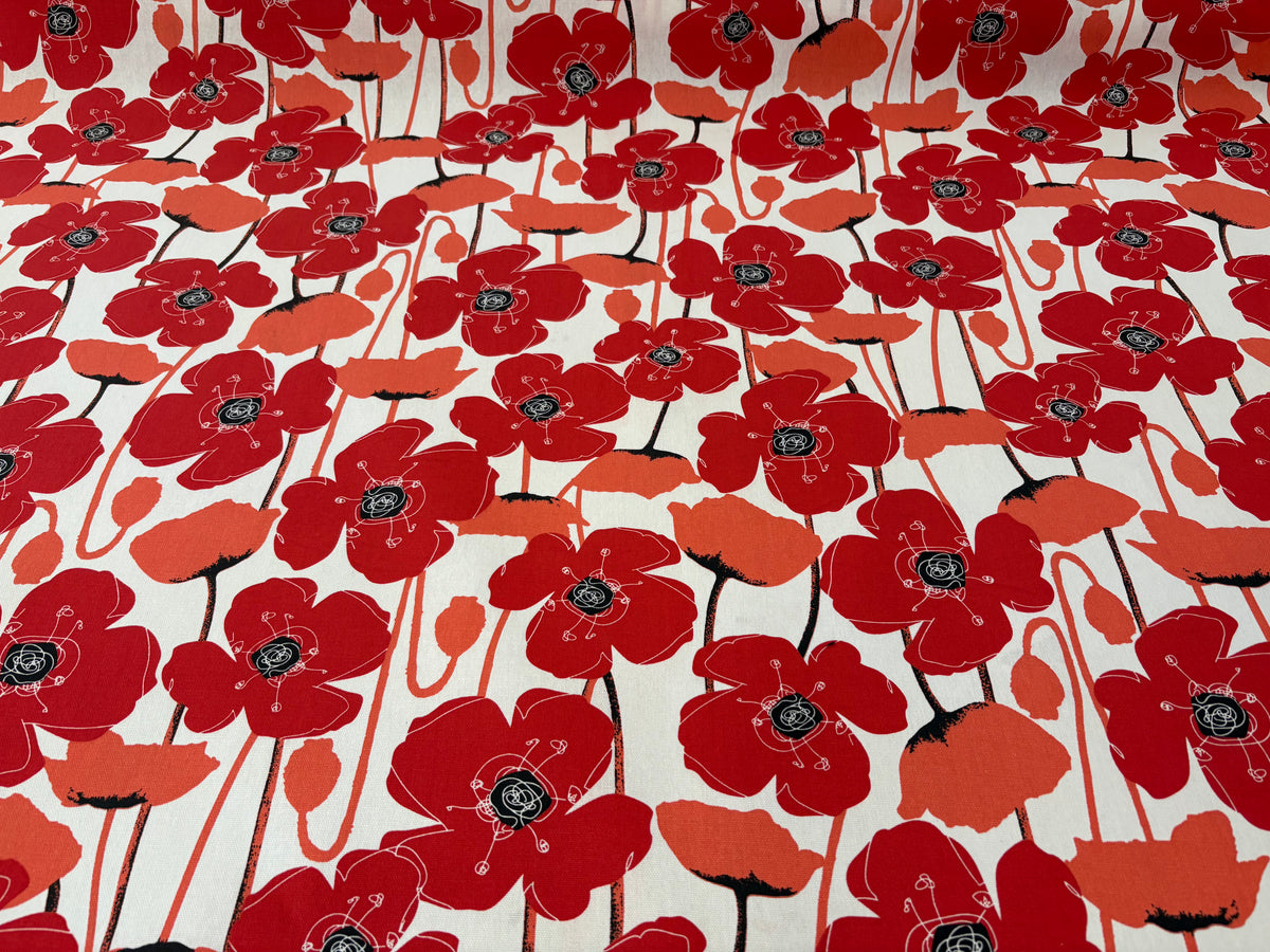 tessuto in cotone resinato antimacchia " Poppy"