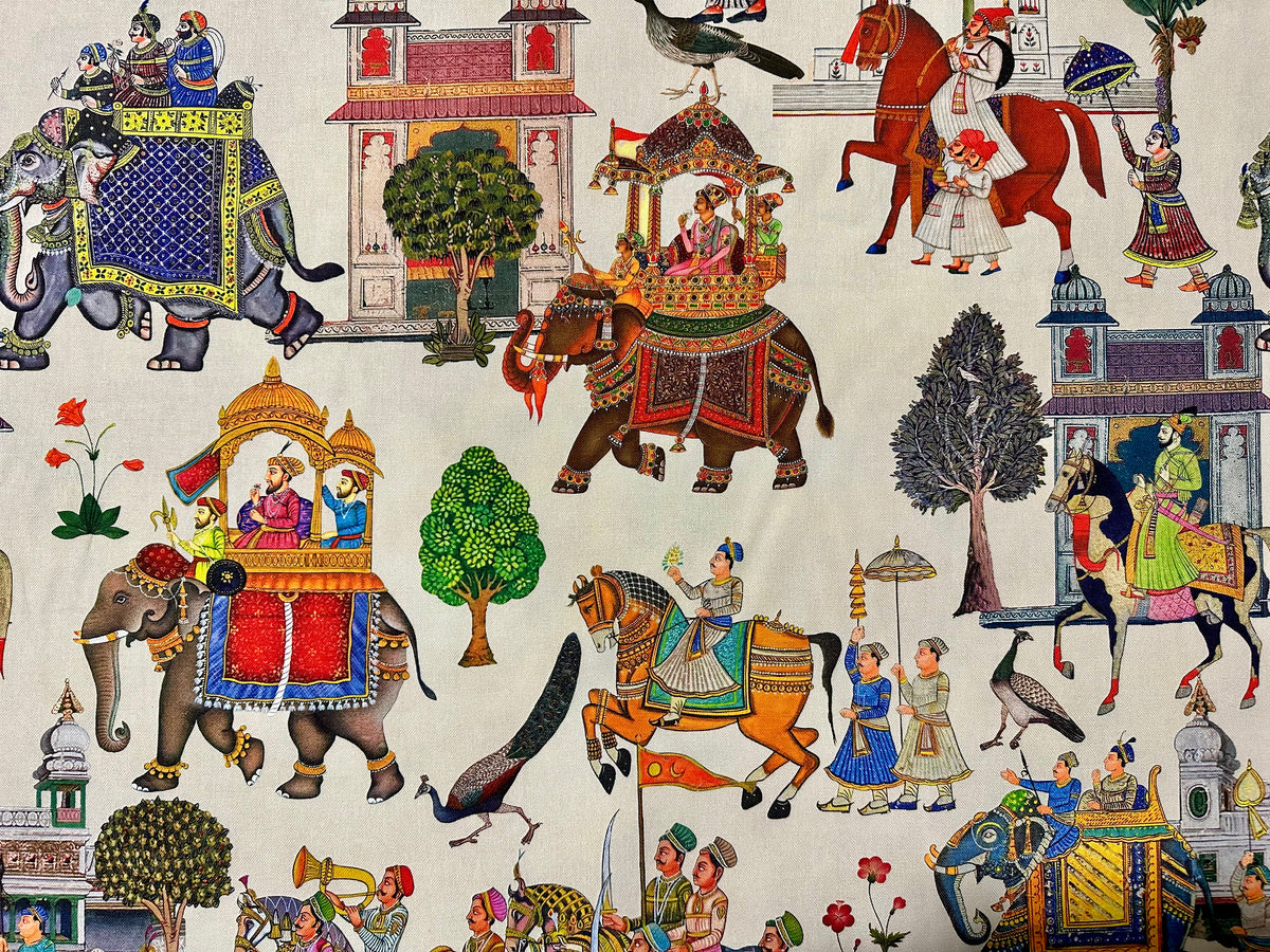 Printed furnishing fabric height. 280 cm. "Bharat"