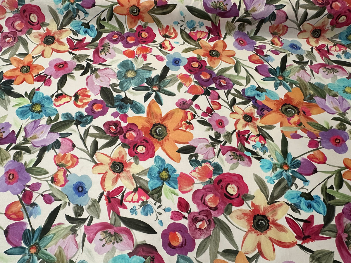 "Flower Mountain" stain-resistant resin fabric