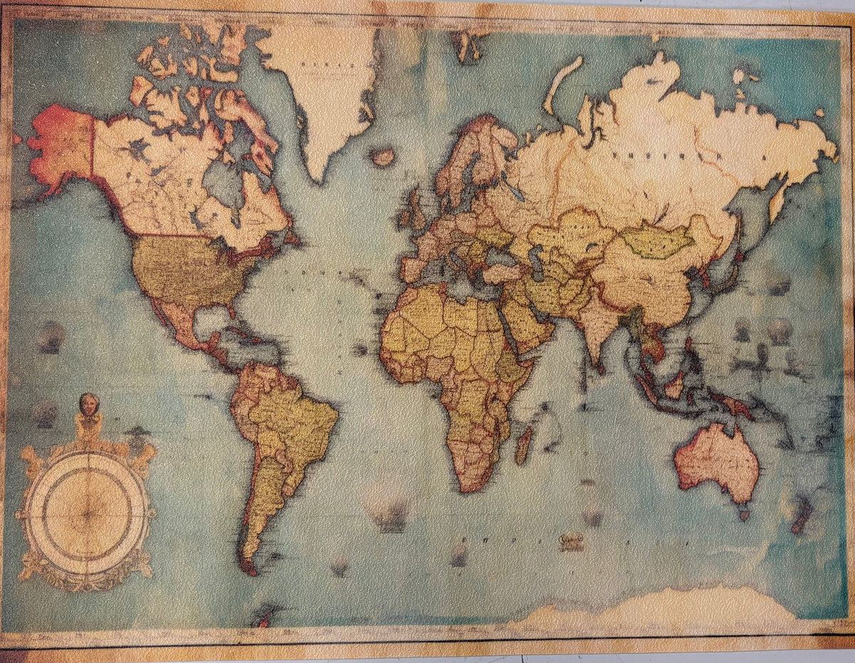 Tovaglietta in vinile cm. 45 x 30 "cartina geografica vintage"