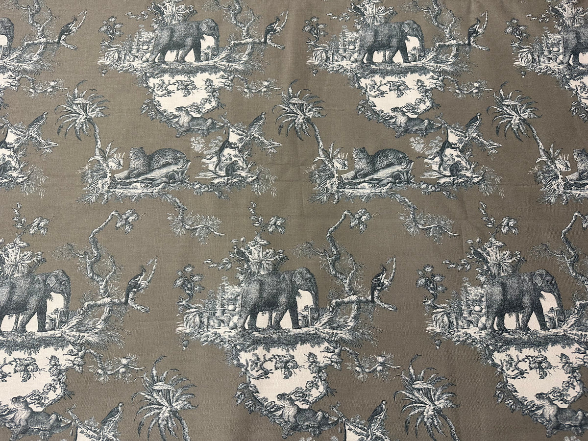 Toile de jouy furnishing fabric "Indienne"