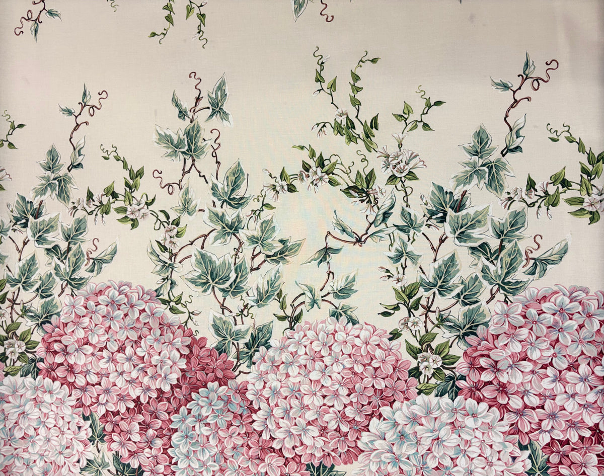Tessuto resinato antimacchia "Ortensie"