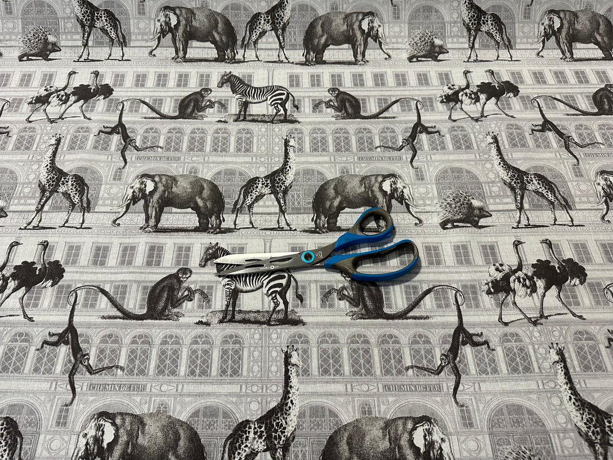 printed cotton furnishing fabric, height 140 cm. "Haussmann"