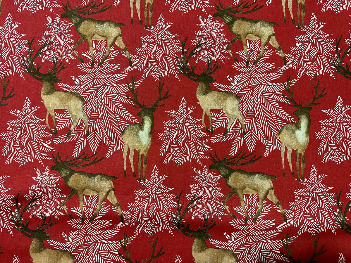 "Sciaves" printed cotton Christmas furnishing fabric