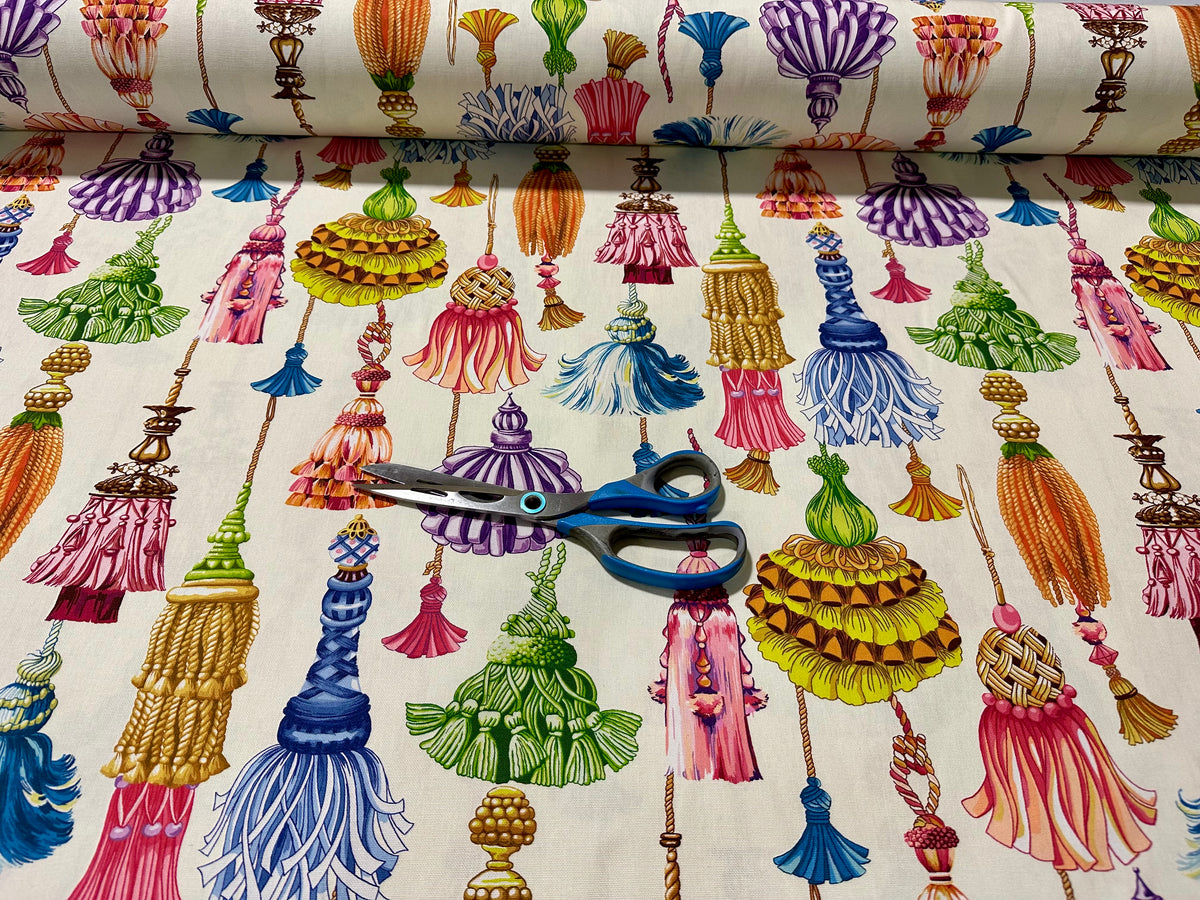 printed furnishing fabric height. 280 cm. "Music Box"