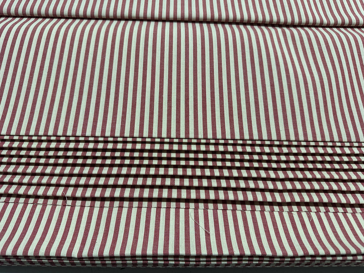 Cotton furnishing fabric h. 180 cm. "Greg" red stripes