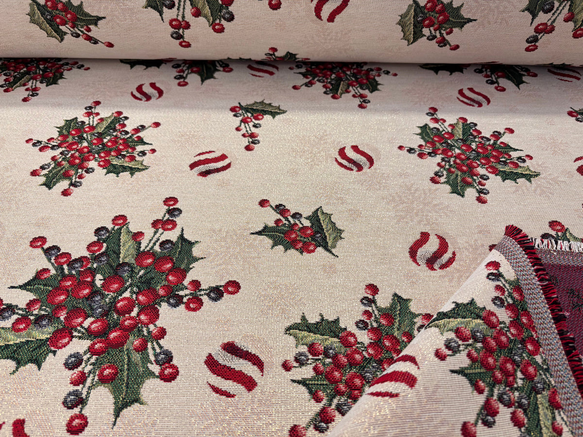 Tessuto Arredo natalizio Gobelin " Visby" lurex