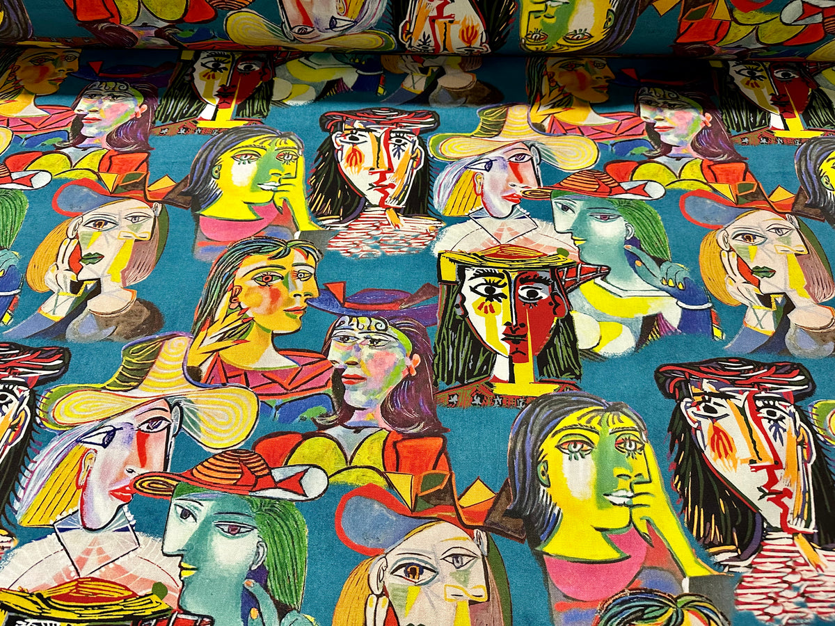 Printed cotton furnishing fabric, height 280 cm. "Picasso"