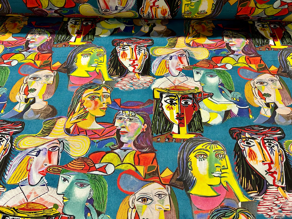 Tessuto arredo in cotone stampato alt. 280 cm. "Picasso"
