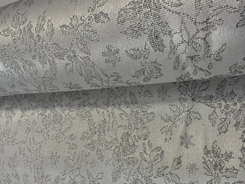jacquard fabric "cretonne noel silver" width 280 cm.