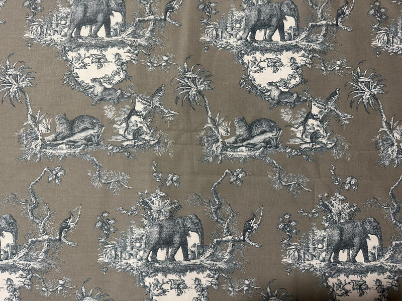 Toile de jouy furnishing fabric "Indienne"