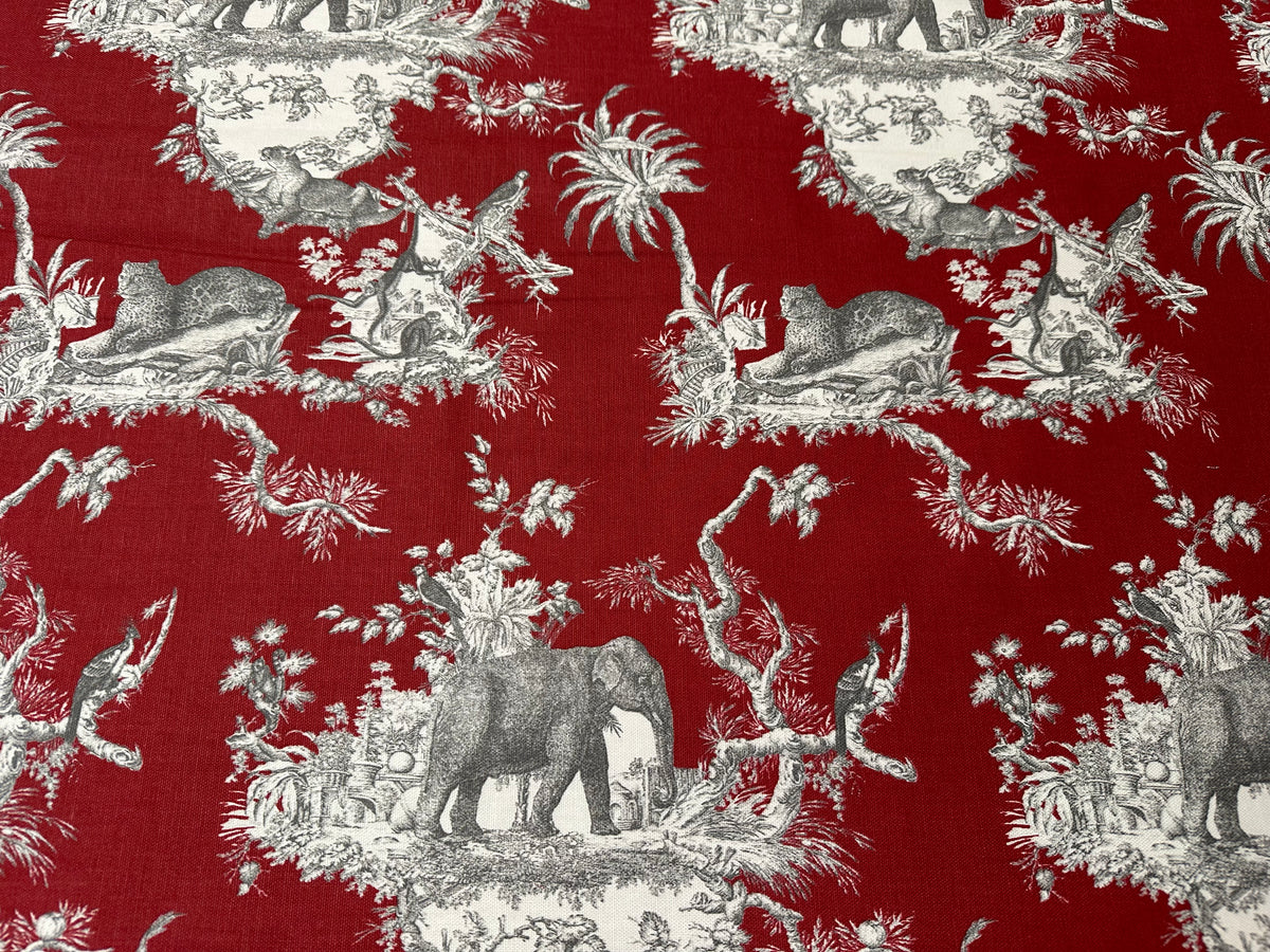 Toile de jouy furnishing fabric "Indienne"