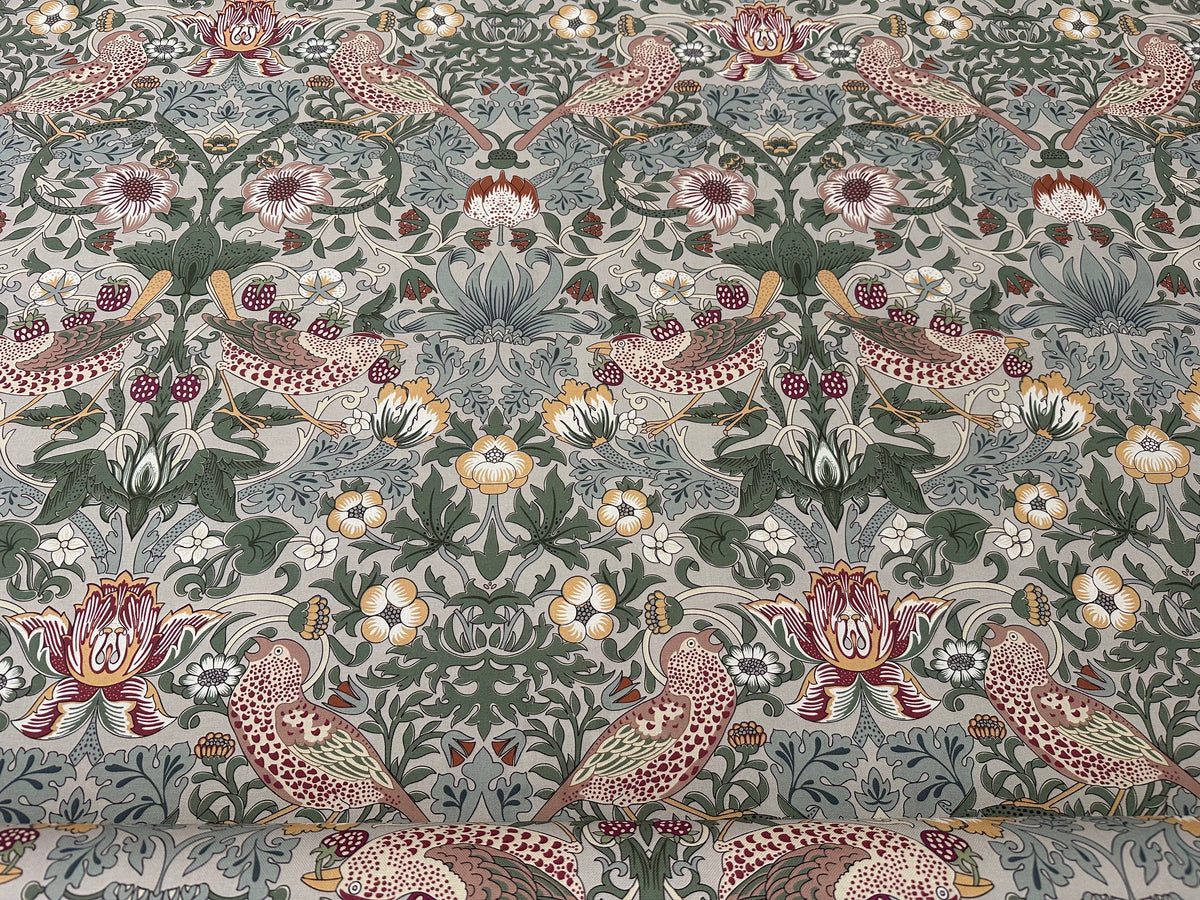 tessuto arredo in cotone stampato "William Morris"