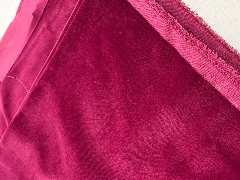 scampolo tessuto arredo velluto fuxia