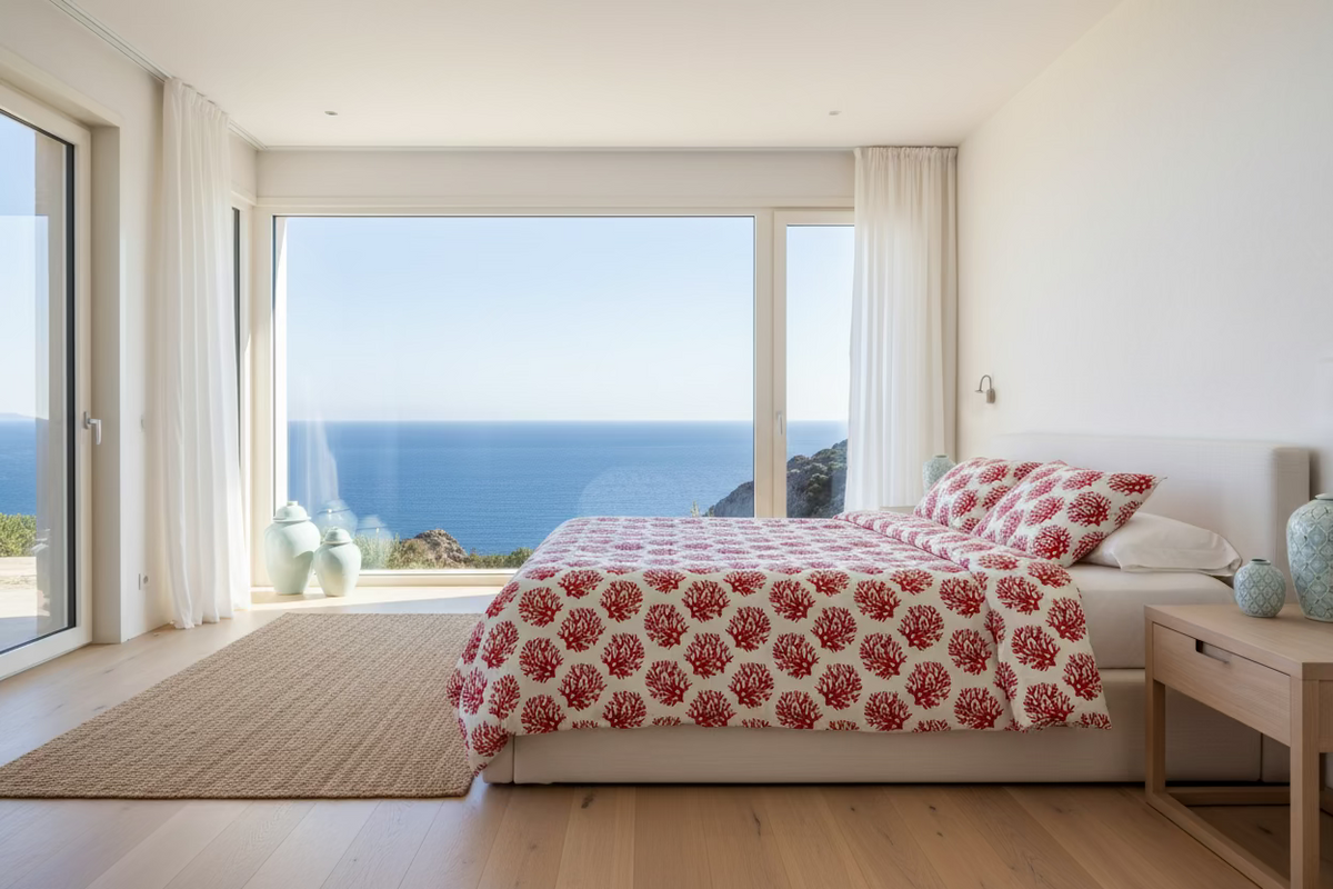 Tessuto arredo jacquard alt. 280 cm. "Agar" rosso