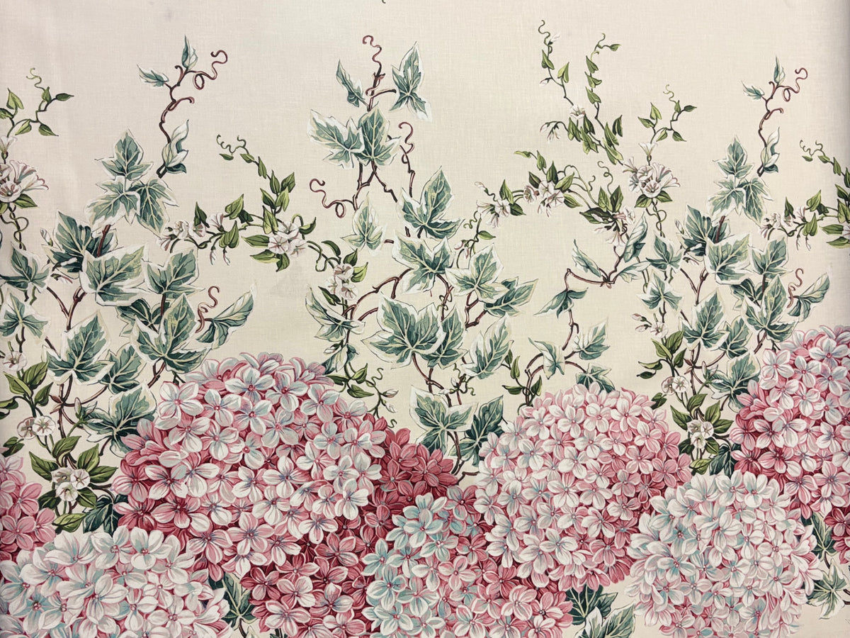 Tessuto resinato antimacchia "Ortensie"
