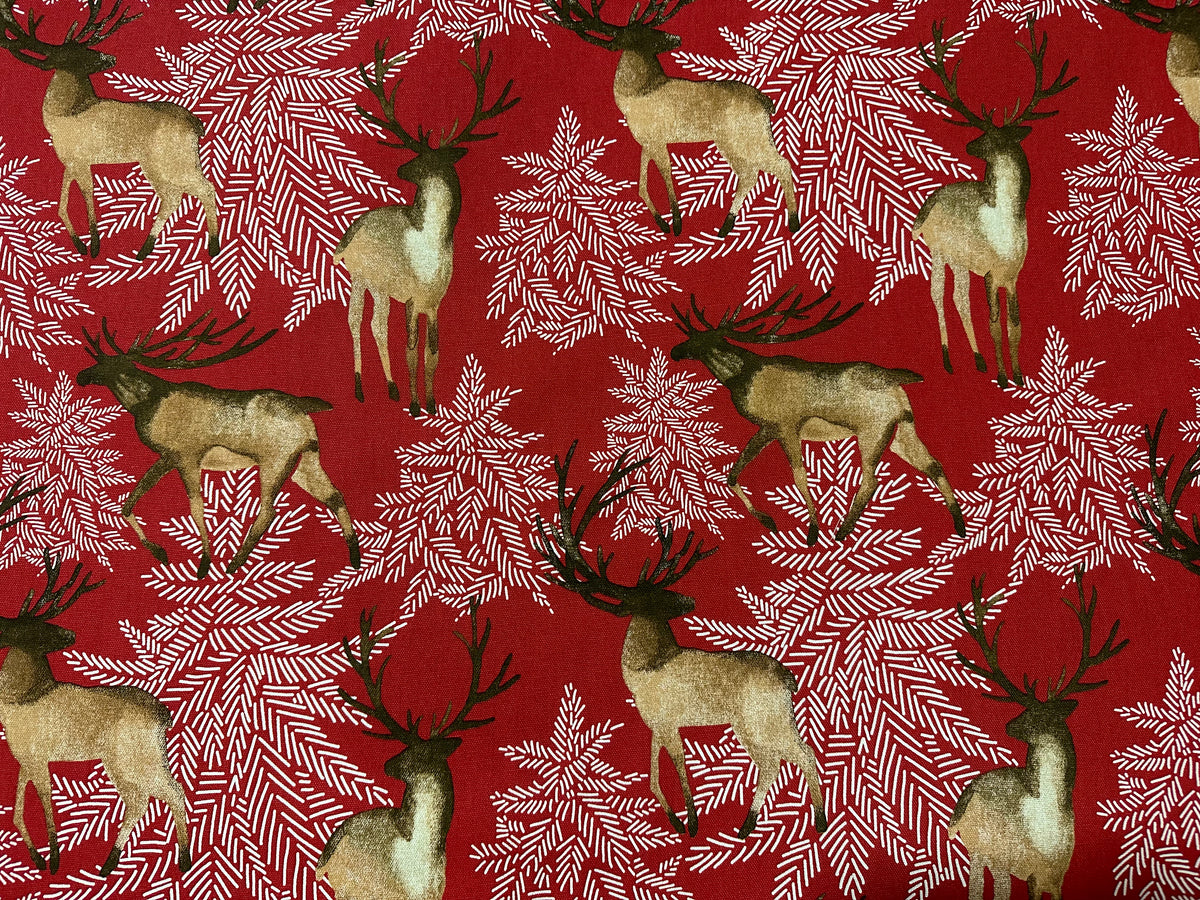 "Sciaves" printed cotton Christmas furnishing fabric