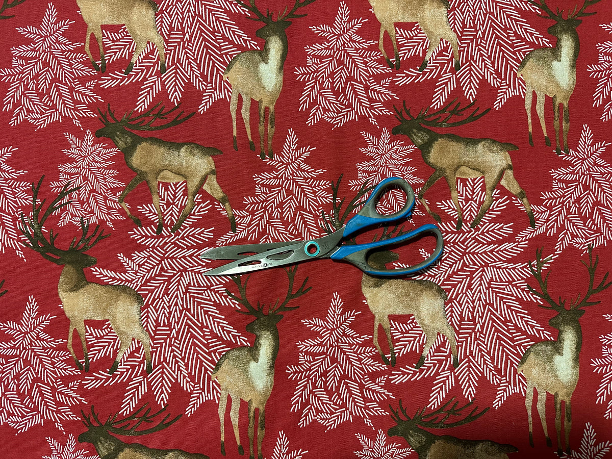 "Sciaves" printed cotton Christmas furnishing fabric