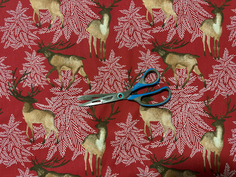 "Sciaves" printed cotton Christmas furnishing fabric