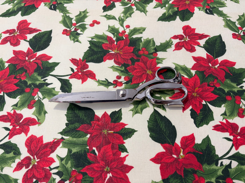 tessuto resinato antimacchia "stella di natale"