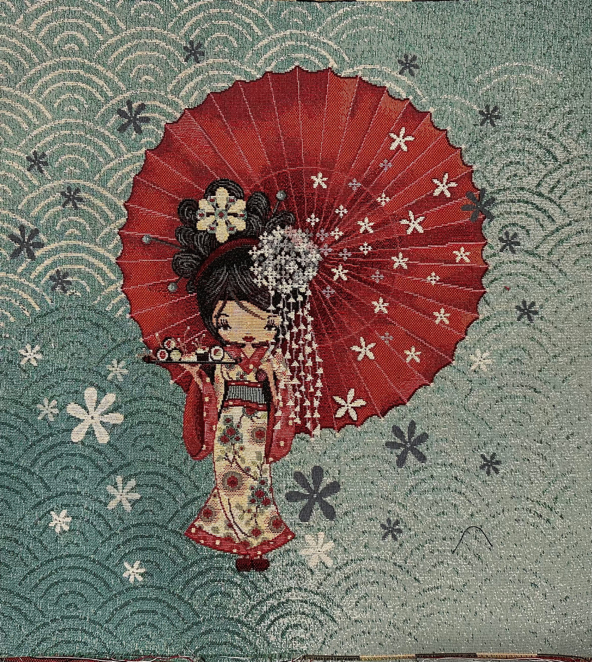 Gobelin panel, 47 x 47 cm format "Geisha" n.4