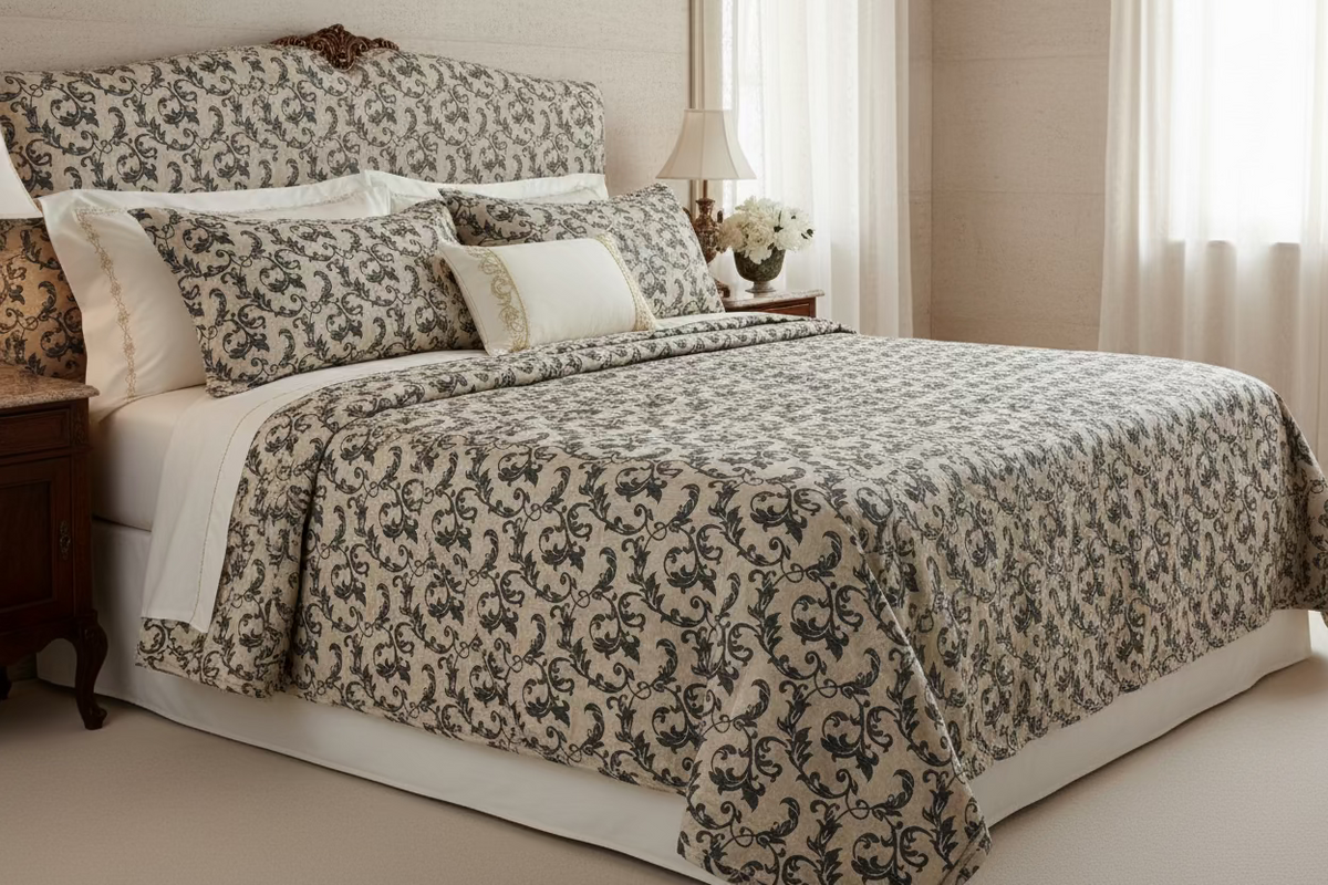 tessuto arredo jacquard reversibile alt. 280 cm. "Leo" grigio