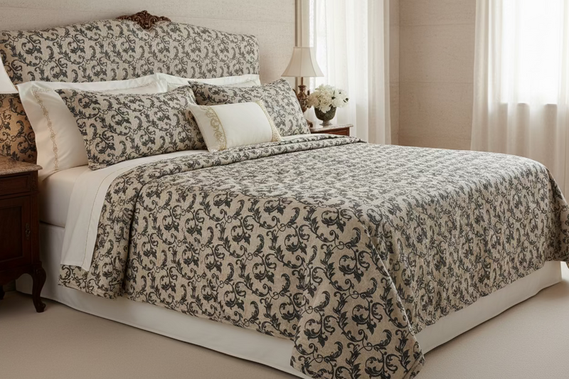 tessuto arredo jacquard reversibile alt. 280 cm. "Leo" grigio