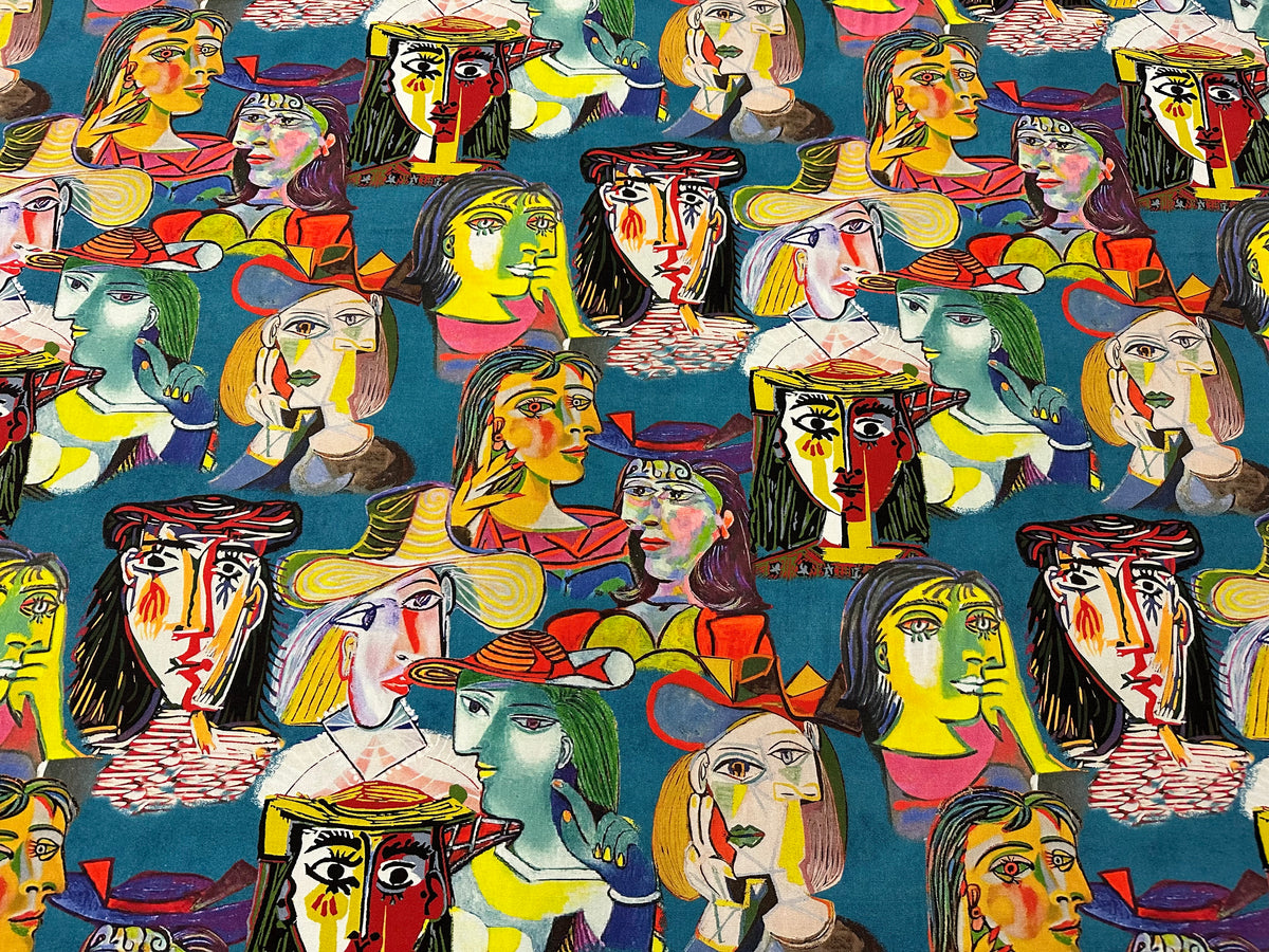 Printed cotton furnishing fabric, height 280 cm. "Picasso"