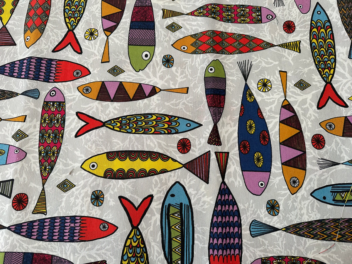 printed furnishing fabric "Sardines"