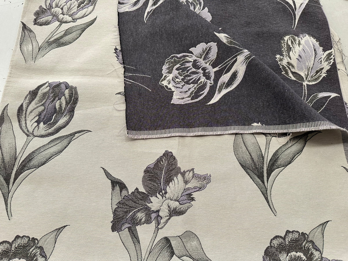 jacquard furnishing fabric remnant "tulip" cm. 140 x 140