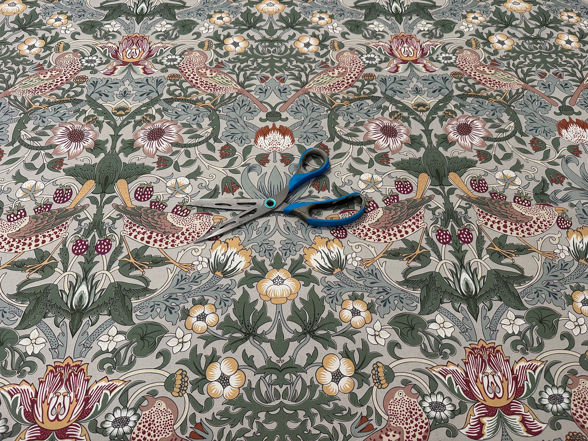 tessuto arredo in cotone stampato "William Morris"