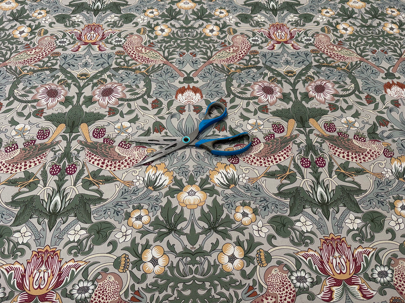tessuto arredo in cotone stampato "William Morris"
