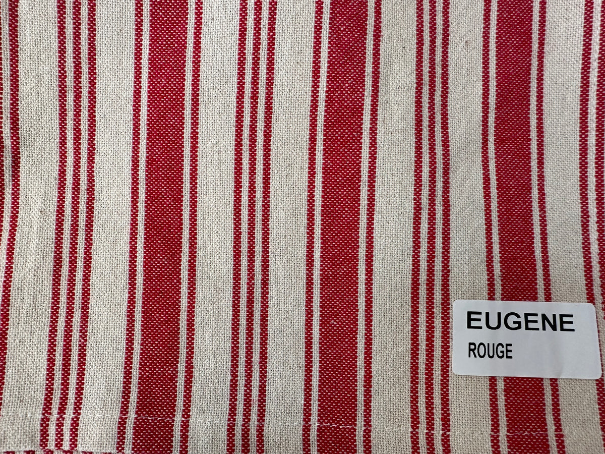 "Eugene" red yarn-dyed cotton furnishing fabric